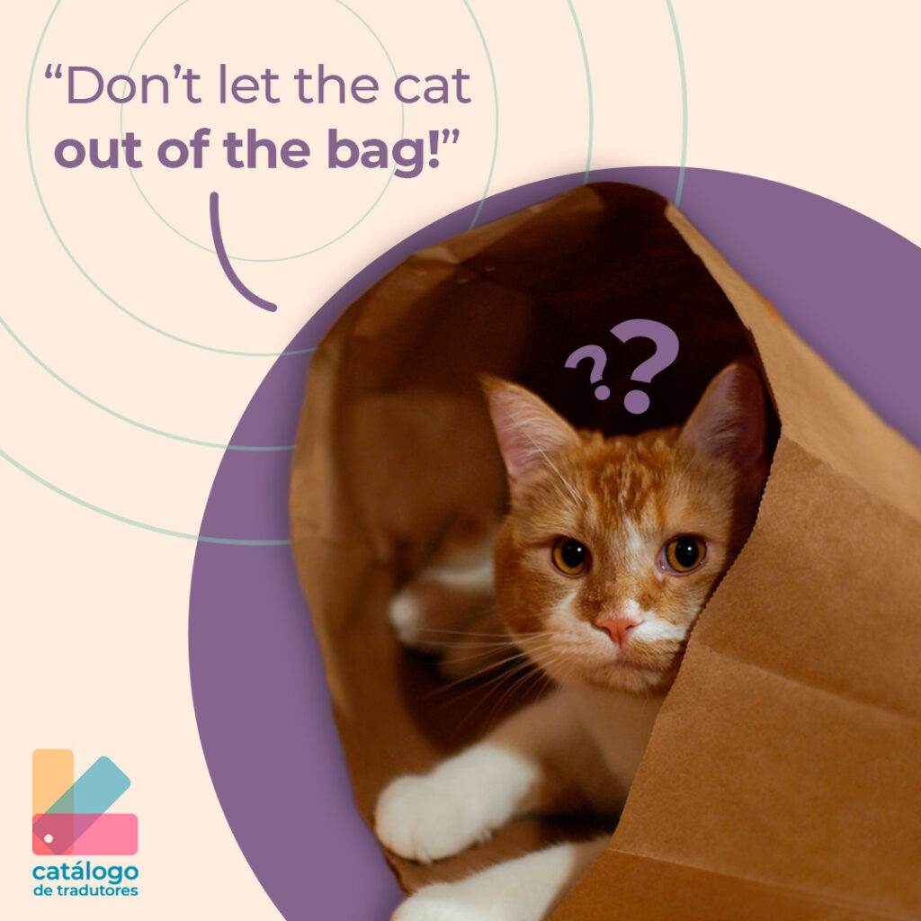 To let the cat out of the bag!