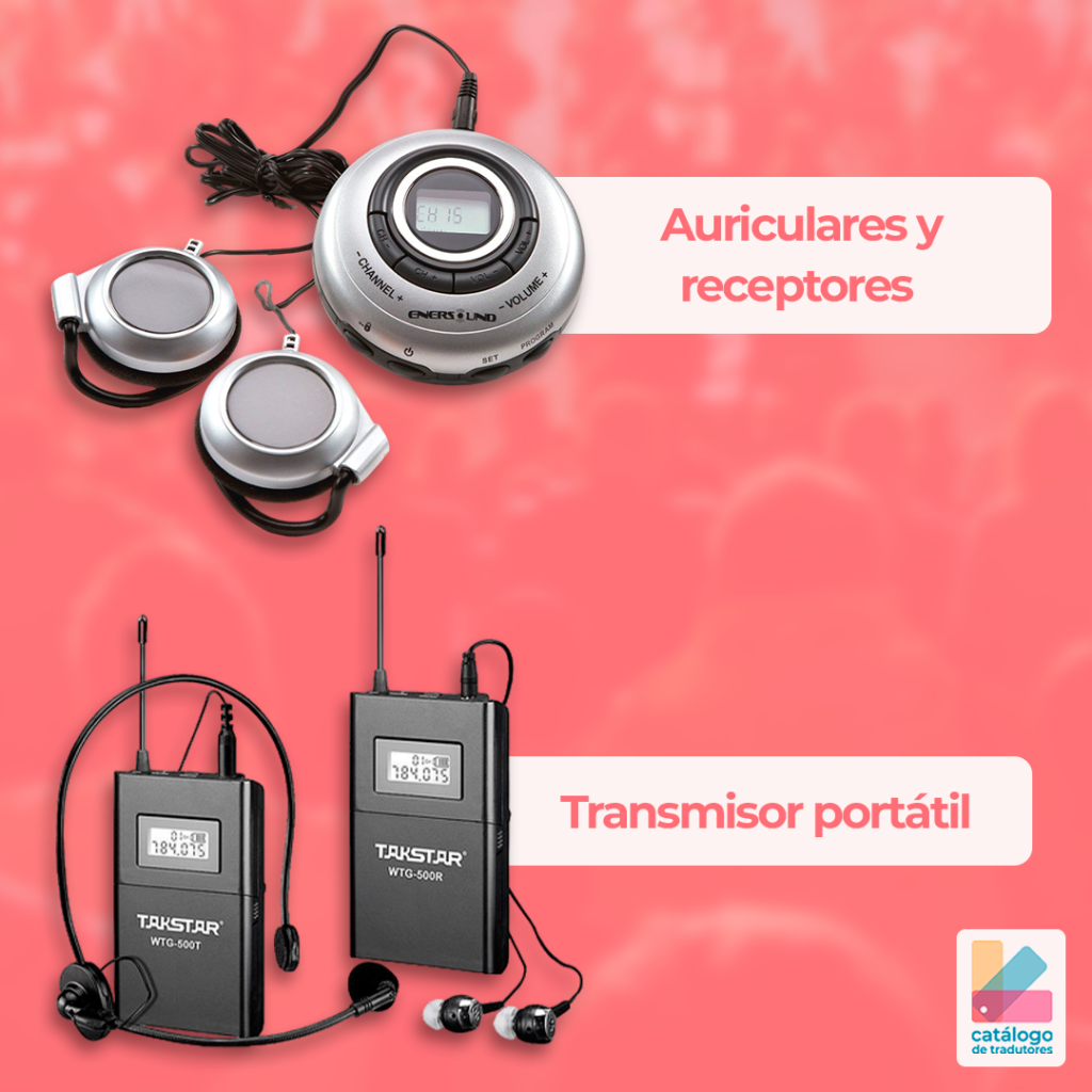 Auriculares y receptores y Transmisor portátil