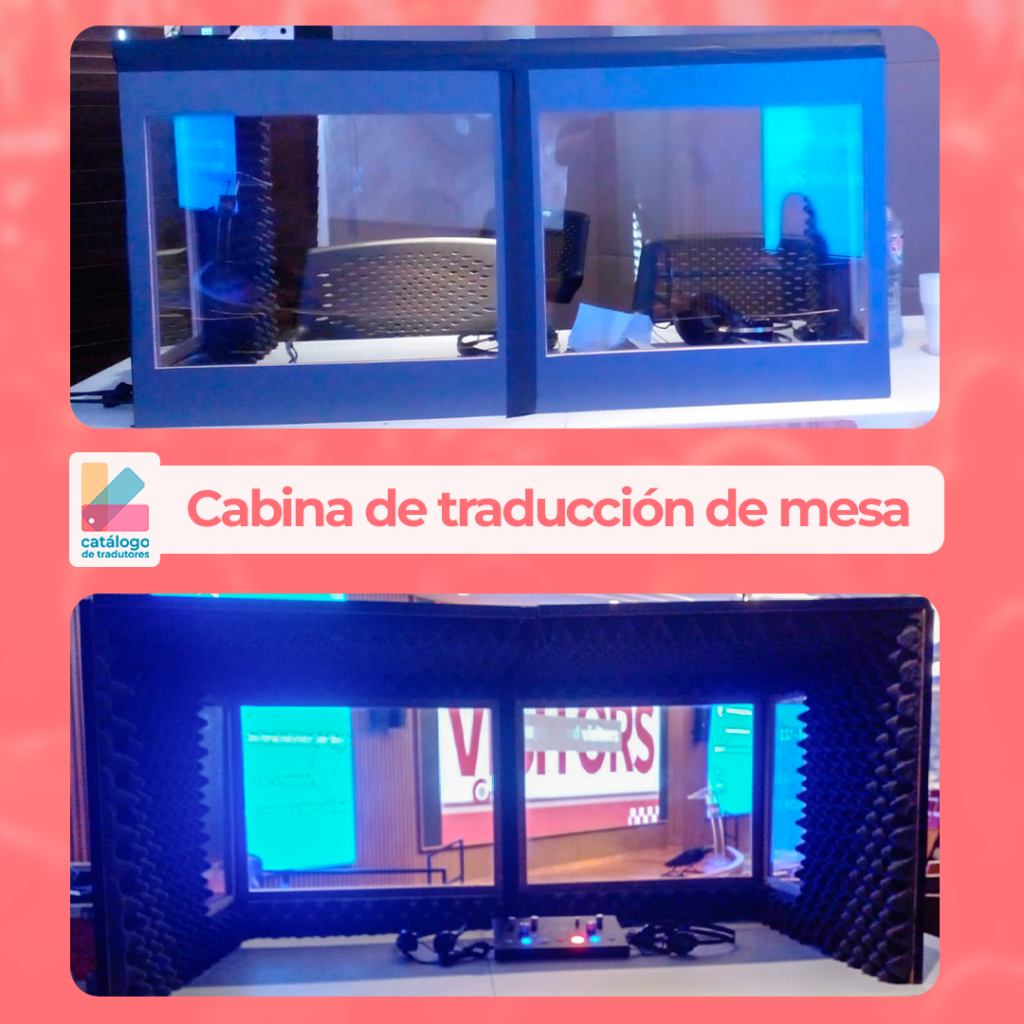 Cabina de traducción de mesa